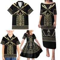 Assyria Empire Family Matching Puletasi and Hawaiian Shirt Assyrian Mythological Spirit - Wonder Print Shop