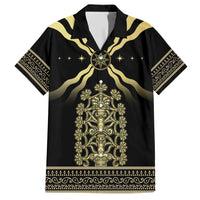 Assyria Empire Family Matching Short Sleeve Bodycon Dress and Hawaiian Shirt Assyrian Mythological Spirit - Wonder Print Shop