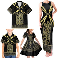 Assyria Empire Family Matching Tank Maxi Dress and Hawaiian Shirt Assyrian Mythological Spirit - Wonder Print Shop