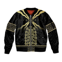 Assyria Empire Sleeve Zip Bomber Jacket Assyrian Mythological Spirit - Wonder Print Shop