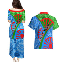 International Romani Day 2024 Couples Matching Puletasi and Hawaiian Shirt Gypsy Pattern Tribal - Wonder Print Shop