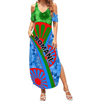 International Romani Day 2024 Family Matching Summer Maxi Dress and Hawaiian Shirt Gypsy Pattern Tribal - Wonder Print Shop