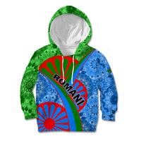 International Romani Day 2024 Kid Hoodie Gypsy Pattern Tribal - Wonder Print Shop