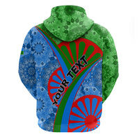 International Romani Day 2024 Zip Hoodie Gypsy Pattern Tribal - Wonder Print Shop