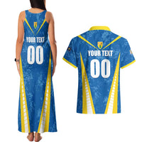 Custom Turks and Caicos Islands Football Couples Matching Tank Maxi Dress and Hawaiian Shirt Team TCI Go Champions