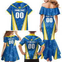 Custom Turks and Caicos Islands Football Family Matching Mermaid Dress and Hawaiian Shirt Team TCI Go Champions
