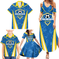 Custom Turks and Caicos Islands Football Family Matching Summer Maxi Dress and Hawaiian Shirt Team TCI Go Champions