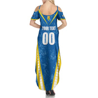 Custom Turks and Caicos Islands Football Family Matching Summer Maxi Dress and Hawaiian Shirt Team TCI Go Champions