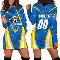 Custom Turks and Caicos Islands Football Hoodie Dress Team TCI Go Champions