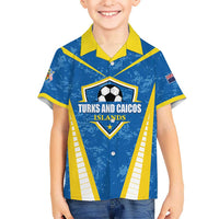 Custom Turks and Caicos Islands Football Kid Hawaiian Shirt Team TCI Go Champions