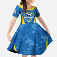 Custom Turks and Caicos Islands Football Kid Short Sleeve Dress Team TCI Go Champions