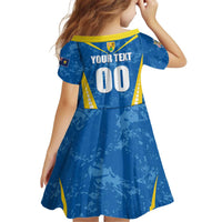 Custom Turks and Caicos Islands Football Kid Short Sleeve Dress Team TCI Go Champions