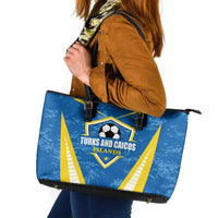 Turks and Caicos Islands Football Leather Tote Bag Team TCI Go Champions