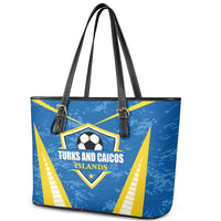 Turks and Caicos Islands Football Leather Tote Bag Team TCI Go Champions
