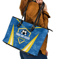 Turks and Caicos Islands Football Leather Tote Bag Team TCI Go Champions