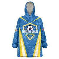 Custom Turks and Caicos Islands Football Wearable Blanket Hoodie Team TCI Go Champions