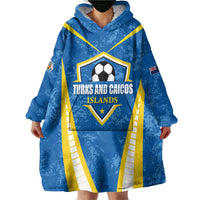 Custom Turks and Caicos Islands Football Wearable Blanket Hoodie Team TCI Go Champions