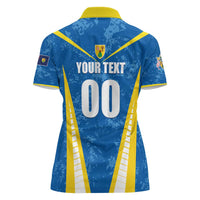 Custom Turks and Caicos Islands Football Women Polo Shirt Team TCI Go Champions