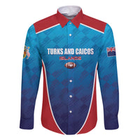 Custom Turks and Caicos Islands Rugby Family Matching Off The Shoulder Long Sleeve Dress and Hawaiian Shirt TCI Team Come On