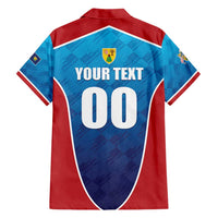 Custom Turks and Caicos Islands Rugby Family Matching Short Sleeve Bodycon Dress and Hawaiian Shirt TCI Team Come On