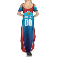 Custom Turks and Caicos Islands Rugby Family Matching Summer Maxi Dress and Hawaiian Shirt TCI Team Come On