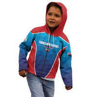Custom Turks and Caicos Islands Rugby Kid Hoodie TCI Team Come On