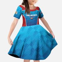 Custom Turks and Caicos Islands Rugby Kid Short Sleeve Dress TCI Team Come On