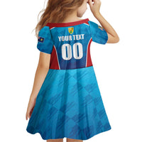 Custom Turks and Caicos Islands Rugby Kid Short Sleeve Dress TCI Team Come On