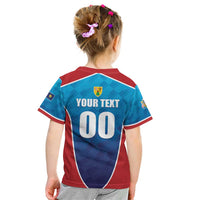 Custom Turks and Caicos Islands Rugby Kid T Shirt TCI Team Come On