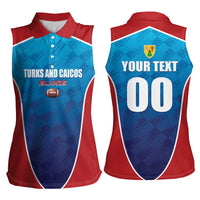 Custom Turks and Caicos Islands Rugby Women Sleeveless Polo Shirt TCI Team Come On