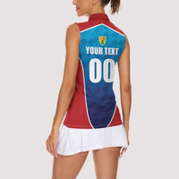 Custom Turks and Caicos Islands Rugby Women Sleeveless Polo Shirt TCI Team Come On