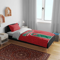 Baseball Mexico Diablos Rojos Bedding Set Red Devils Aztec Pattern