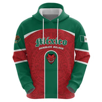 Custom Baseball Mexico Diablos Rojos Hoodie Red Devils Aztec Pattern