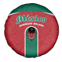 Baseball Mexico Diablos Rojos Spare Tire Cover Red Devils Aztec Pattern