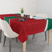 Baseball Mexico Diablos Rojos Tablecloth Red Devils Aztec Pattern