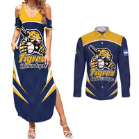 Custom Baseball Tigres Chinandega Couples Matching Summer Maxi Dress and Long Sleeve Button Shirt Go Nicaragua Boys