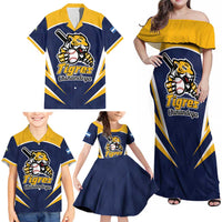 Custom Baseball Tigres Chinandega Family Matching Off Shoulder Maxi Dress and Hawaiian Shirt Go Nicaragua Boys
