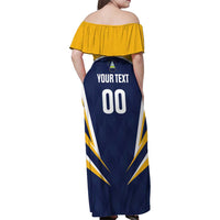 Custom Baseball Tigres Chinandega Family Matching Off Shoulder Maxi Dress and Hawaiian Shirt Go Nicaragua Boys