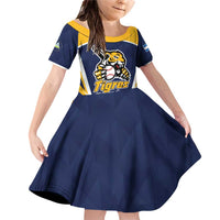 Custom Baseball Tigres Chinandega Family Matching Off Shoulder Short Dress and Hawaiian Shirt Go Nicaragua Boys