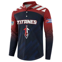 Custom Baseball Titanes Florida Button Sweatshirt Puerto Rico Boys Come On