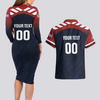 Custom Baseball Titanes Florida Couples Matching Long Sleeve Bodycon Dress and Hawaiian Shirt Puerto Rico Boys Come On