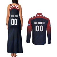 Custom Baseball Titanes Florida Couples Matching Tank Maxi Dress and Long Sleeve Button Shirt Puerto Rico Boys Come On