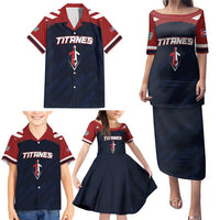 Custom Baseball Titanes Florida Family Matching Puletasi and Hawaiian Shirt Puerto Rico Boys Come On