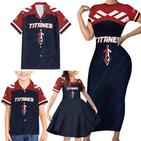 Custom Baseball Titanes Florida Family Matching Short Sleeve Bodycon Dress and Hawaiian Shirt Puerto Rico Boys Come On