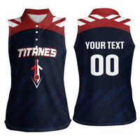 Custom Baseball Titanes Florida Women Sleeveless Polo Shirt Puerto Rico Boys Come On