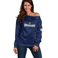 Custom Uruguay 2026 World Football Off Shoulder Sweater La Celeste Go Up To The Sky