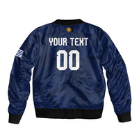 Custom Uruguay 2026 World Football Sleeve Zip Bomber Jacket La Celeste Go Up To The Sky