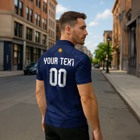 Custom Uruguay 2026 World Football Zipper Polo Shirt La Celeste Go Up To The Sky