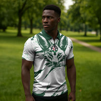 Custom Algeria 2026 World Football Zipper Polo Shirt Les Fennecs Come On