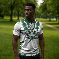 Custom Algeria 2026 World Football Zipper Polo Shirt Les Fennecs Come On
